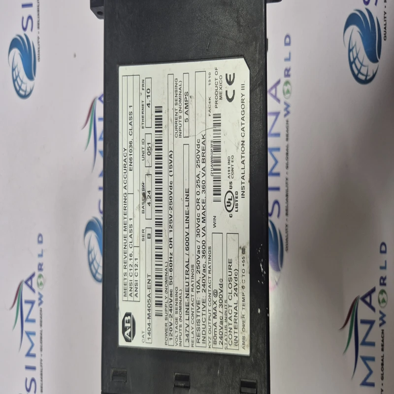 Allen Bradley 1404-M405A-ENT PowerMonitor 3000 Master Module Power Supply Nominal with Ethernet thumbnail 2